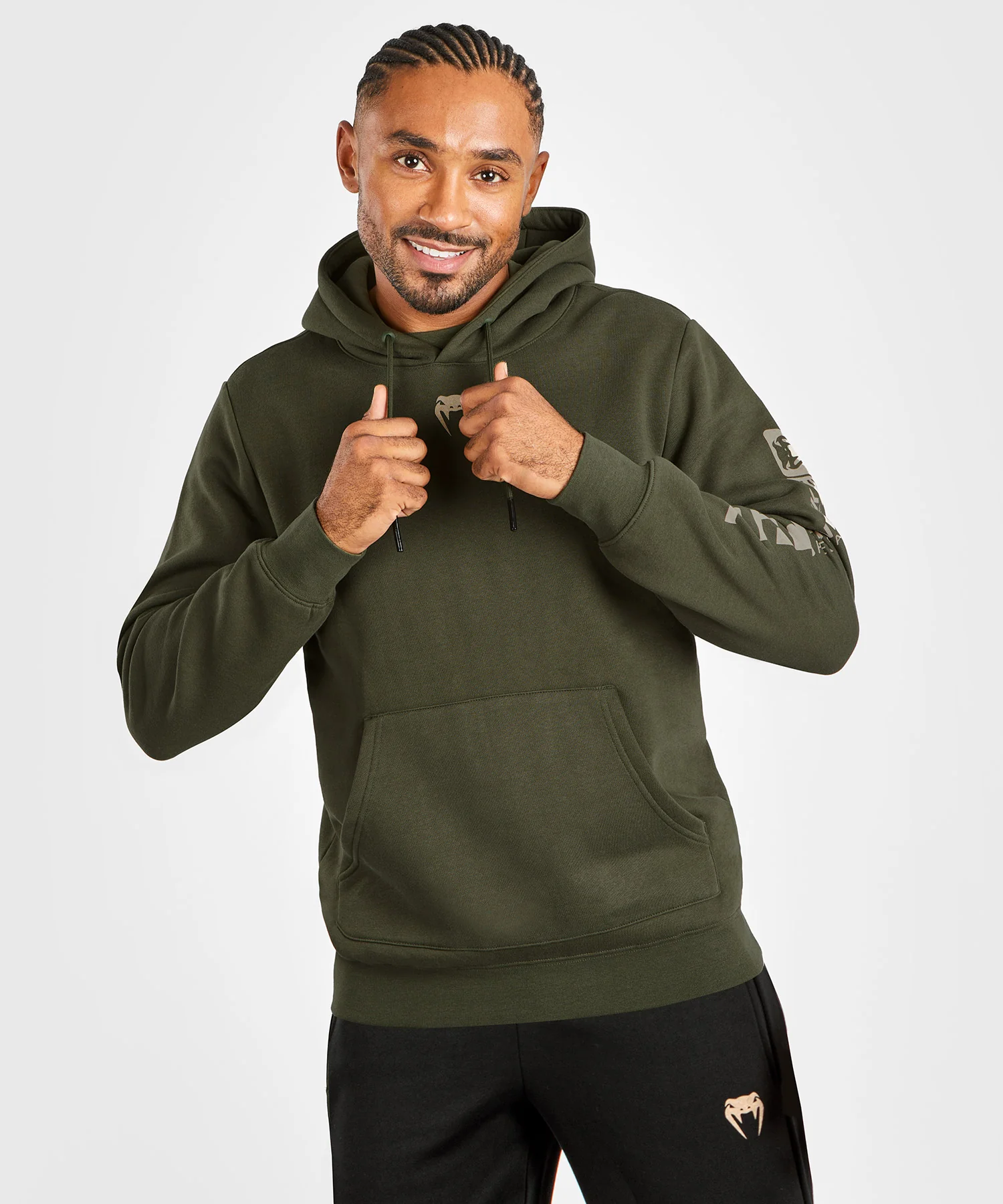 UFC Adrenaline by Venum Fight Week Men's Pullover Hoodie - Khaki