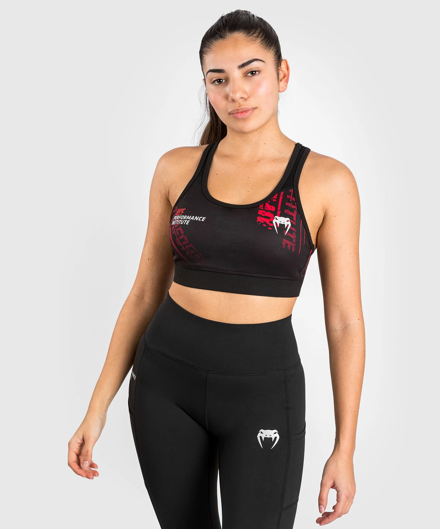 UFC Performance Institute 2.0 Women's Sport Bra - Black/Red