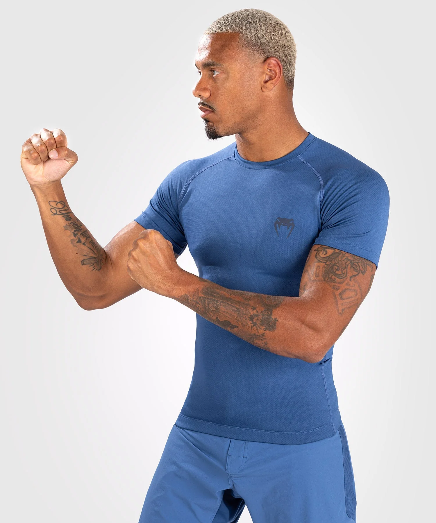 Venum Contender Men's Short Sleeve Rashguard - Blue