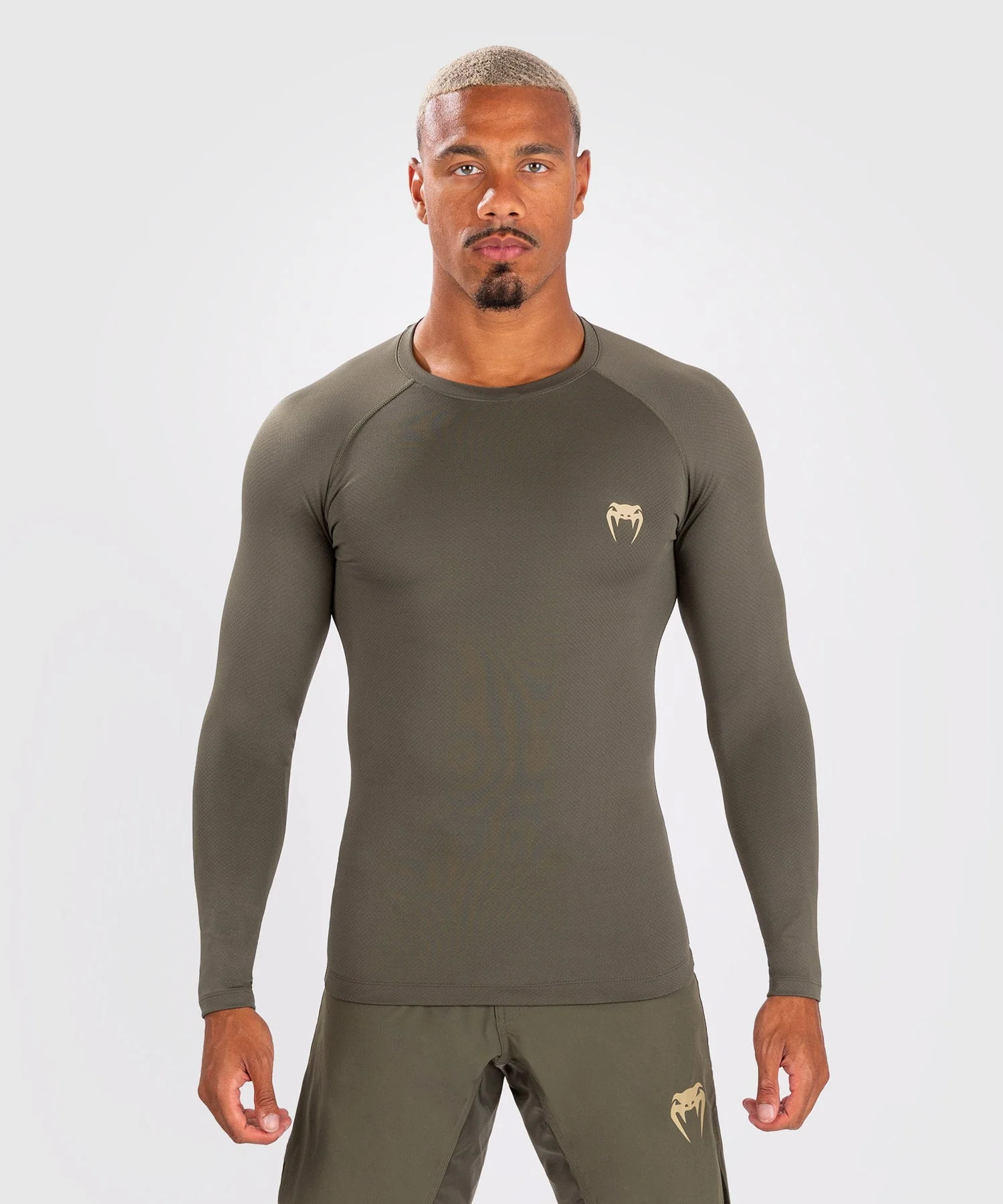 Venum Contender Men's Long Sleeve Rashguard - Khaki