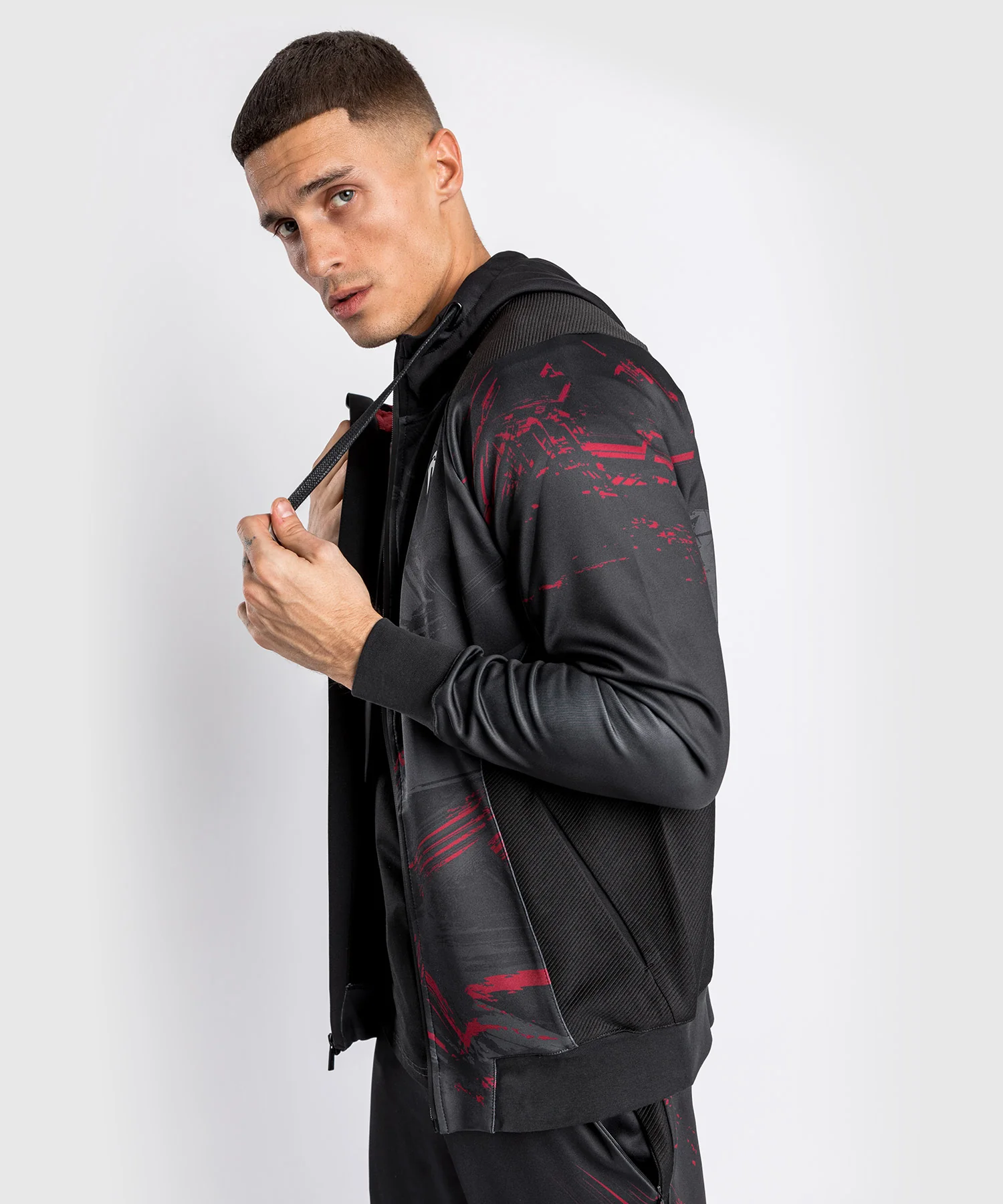 UFC Venum Authentic Fight Week 2.0 Men's Zipped Hoodie - Black/Red