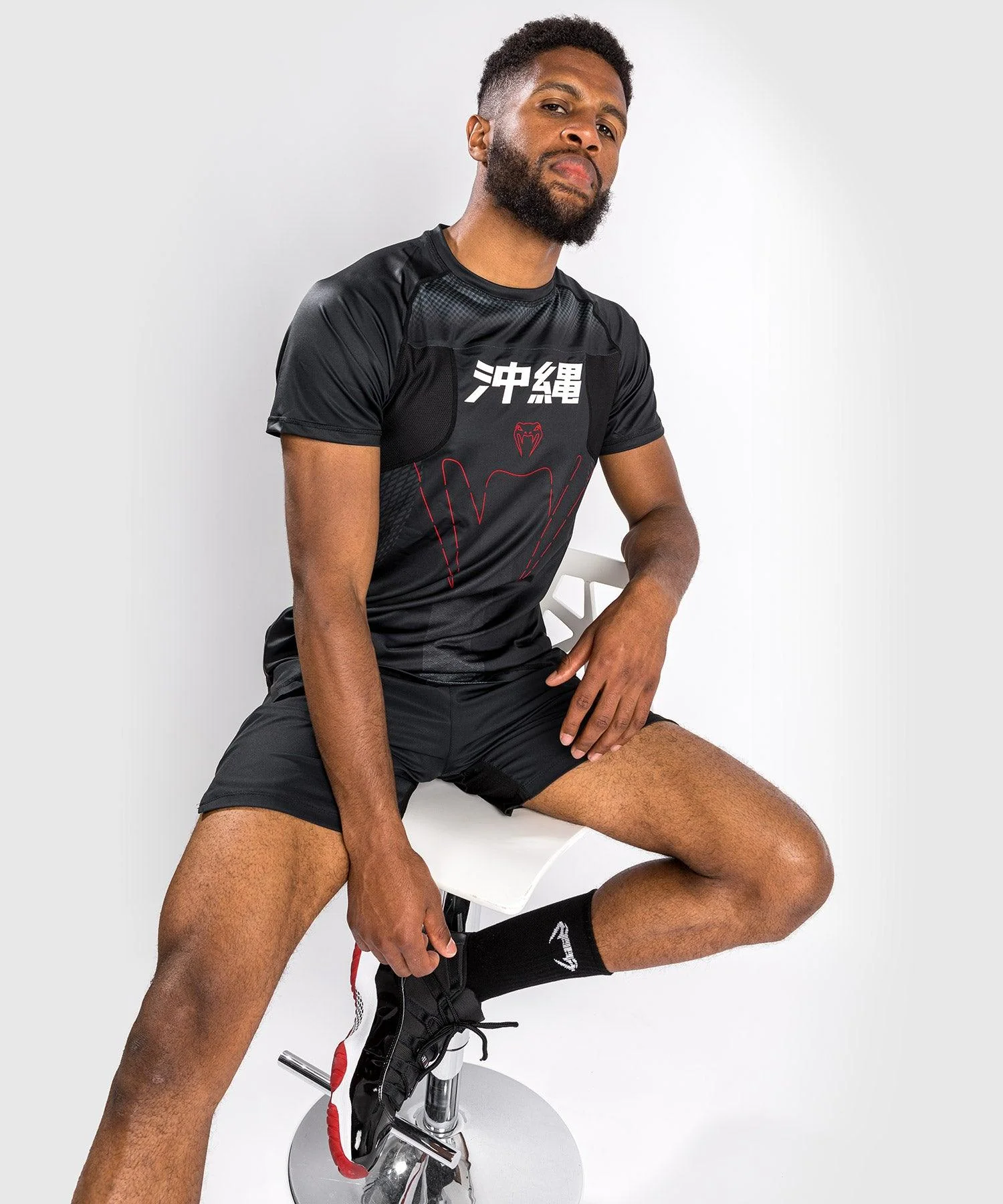 Venum Okinawa 3.0 Dry Tech T-Shirt Short Sleeves - Black/Red
