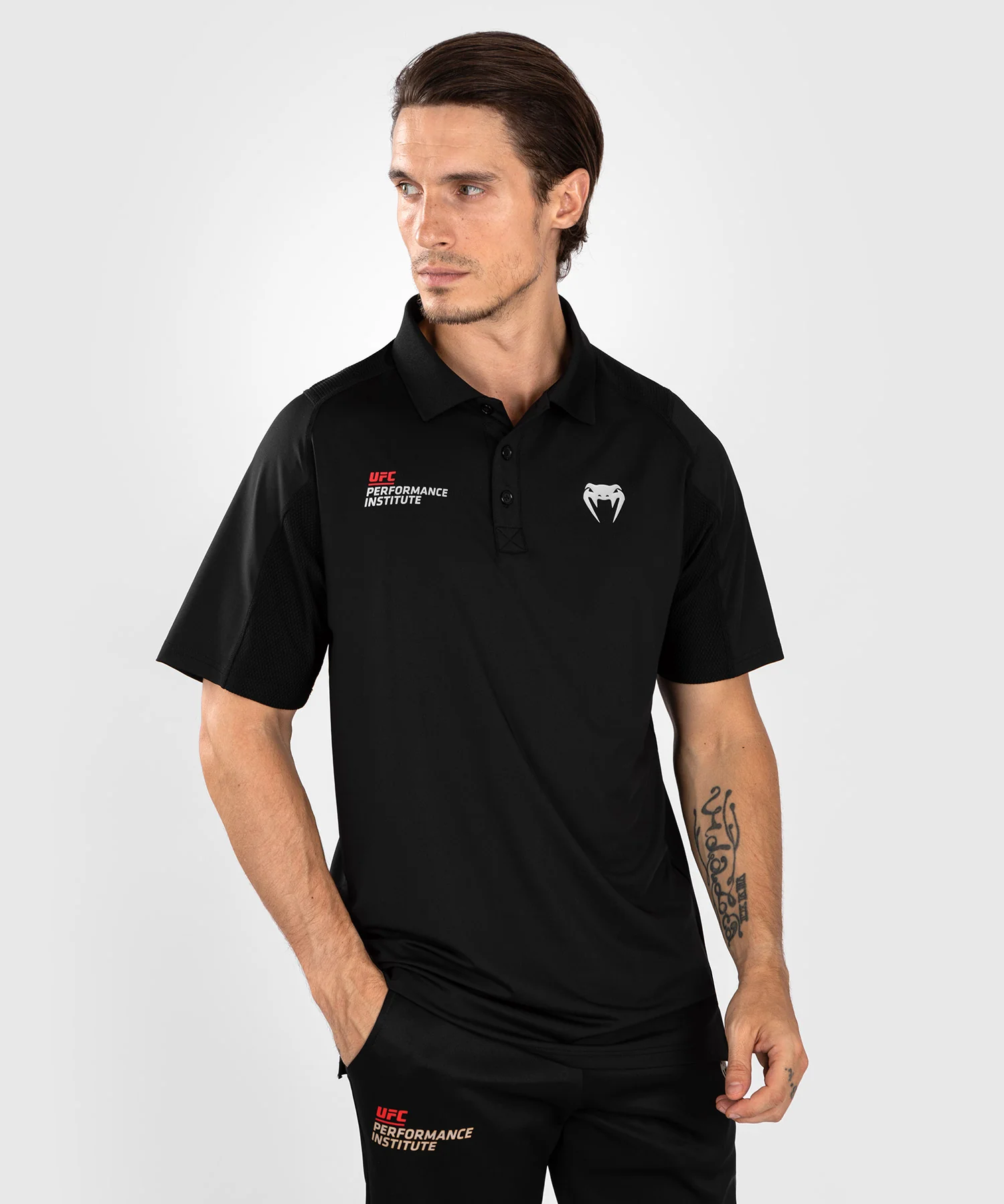 UFC Venum Performance Institute 2.0 Men's Polo Shirt - Black/Red