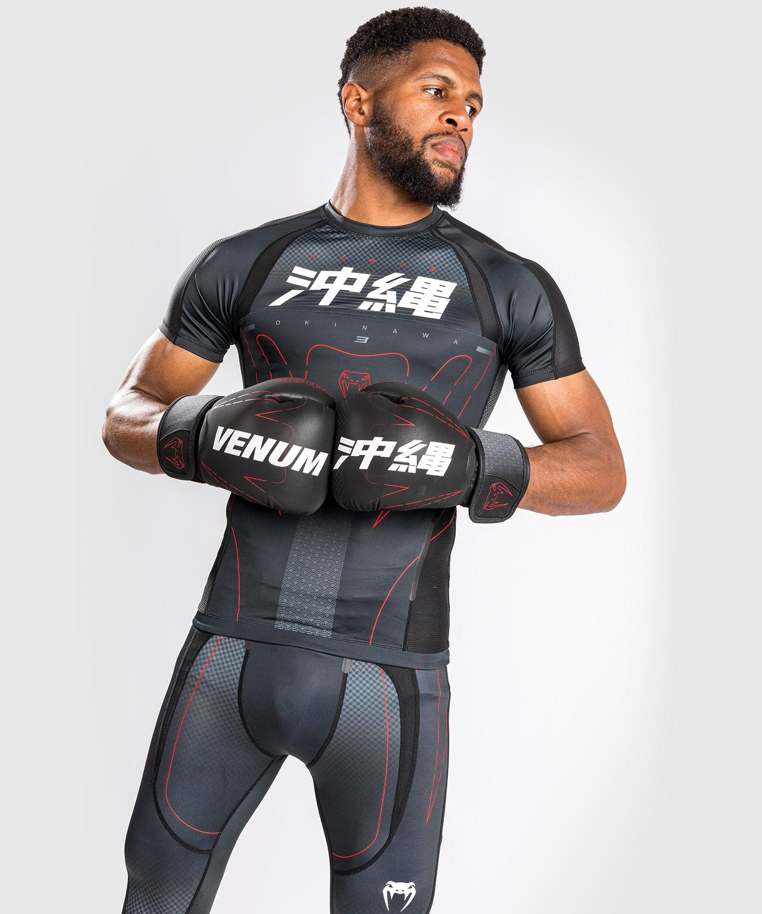 Venum Okinawa 3.0 Rashguard Short Sleeves - Black/Red