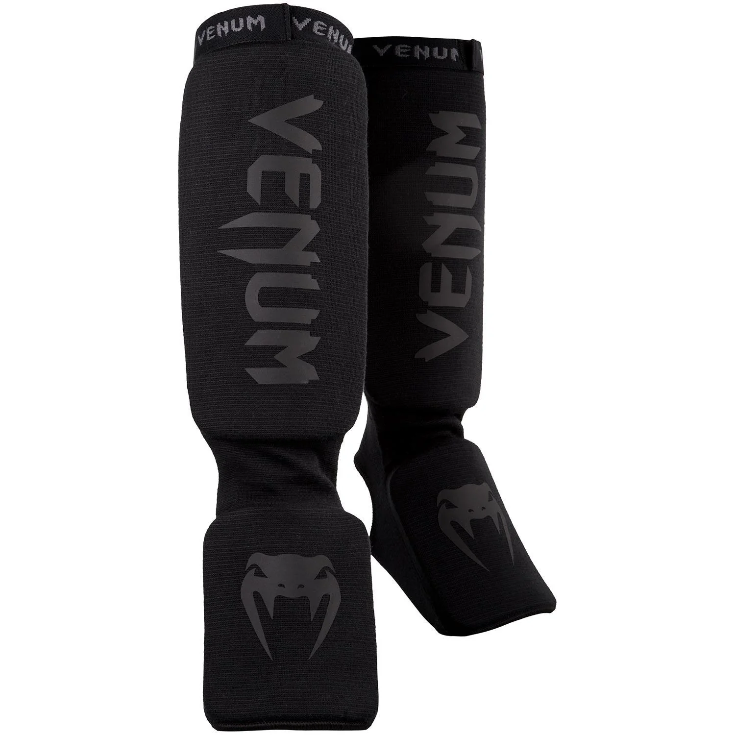 Venum Kontact Shin guards-Black/Black