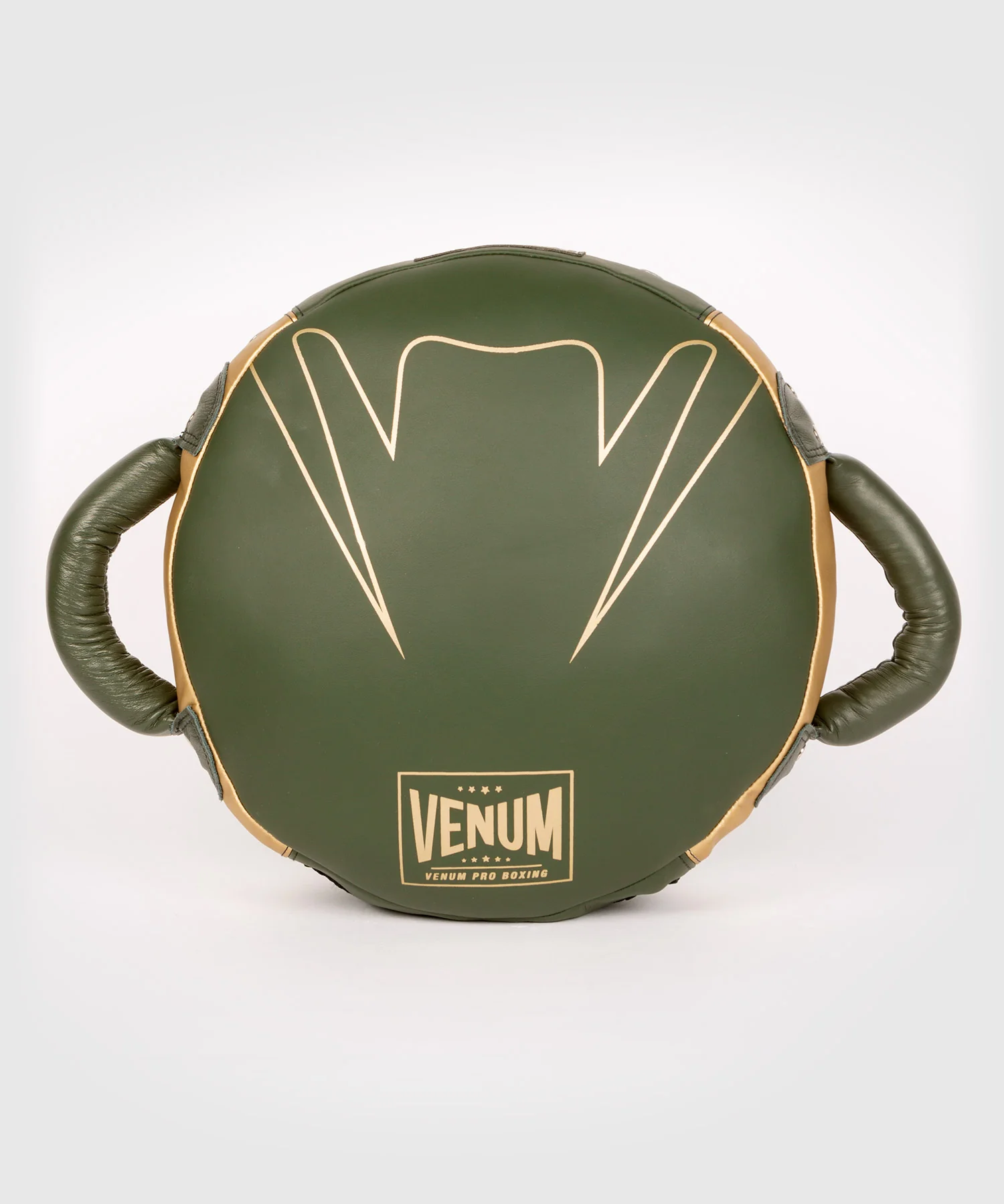 Venum Pro Boxing Round Punch Shield - Khaki/Gold