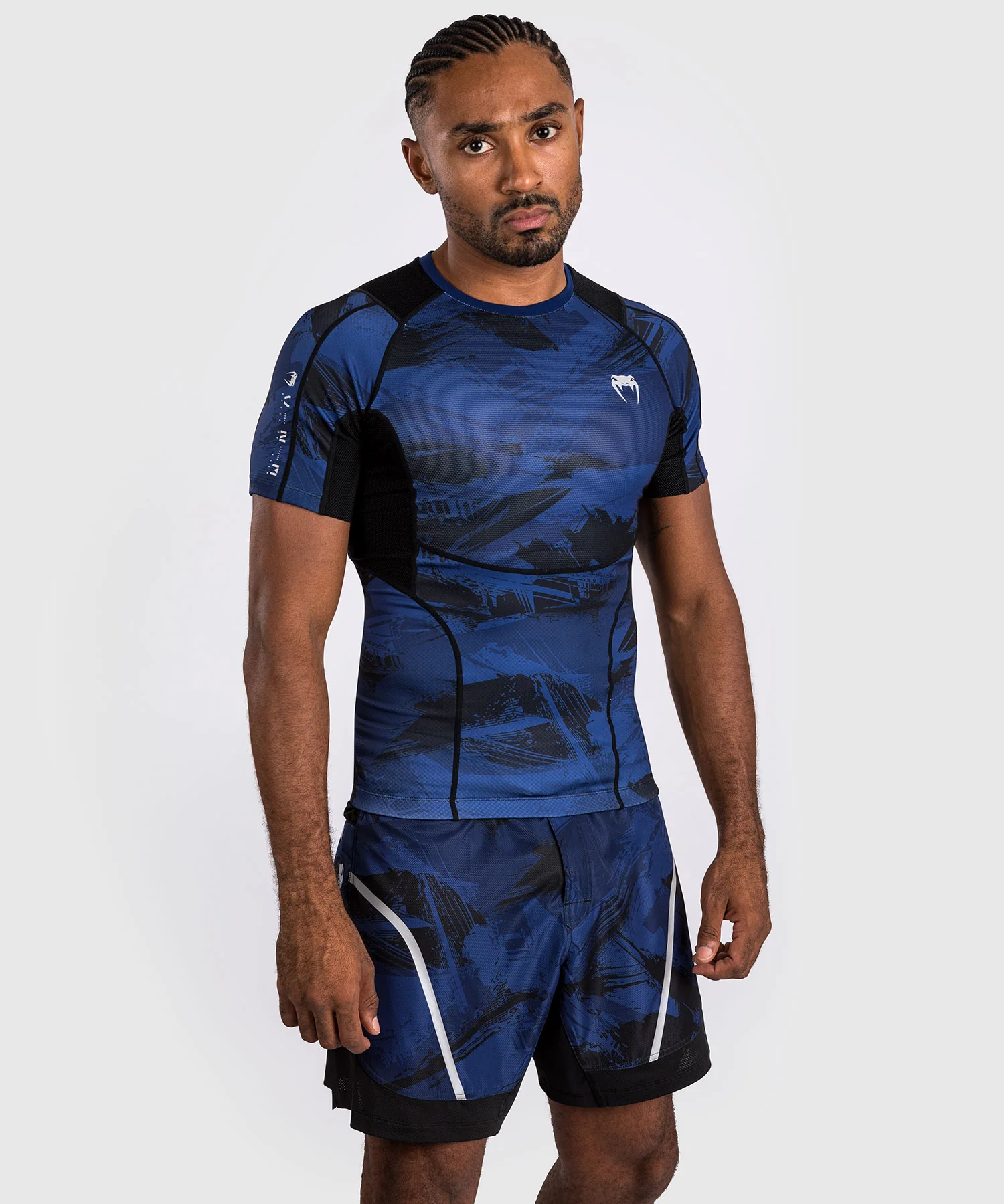 Venum Electron 3.0 Short Sleeve Rashguard - Navy
