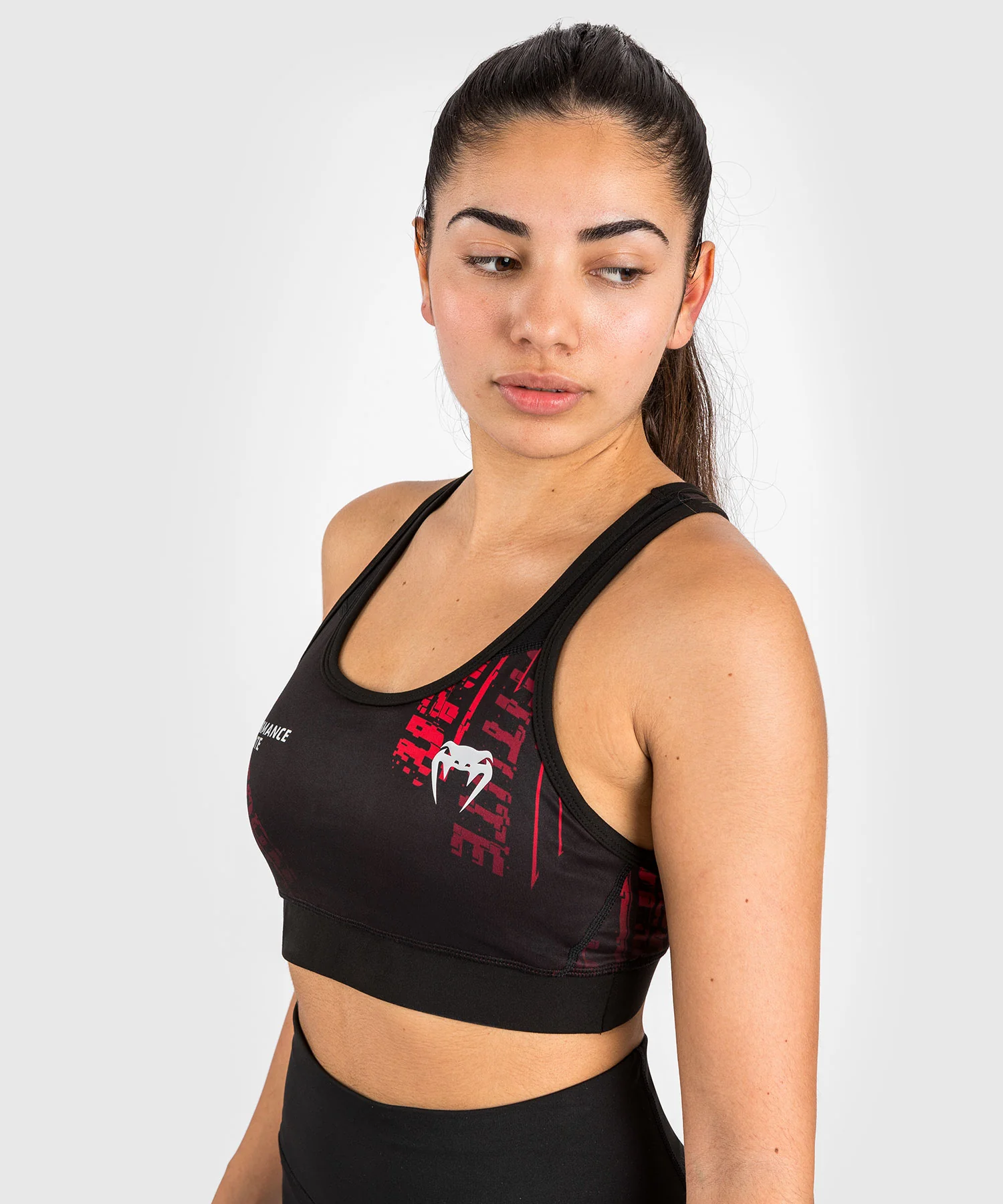 UFC Performance Institute 2.0 Women's Sport Bra - Black/Red