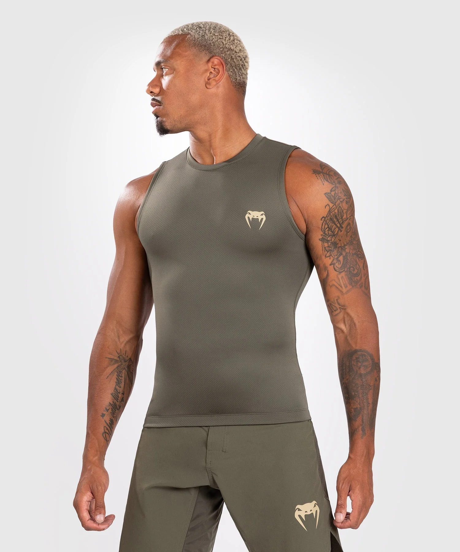 Venum Contender Men's Sleeveless Rashguard - Khaki