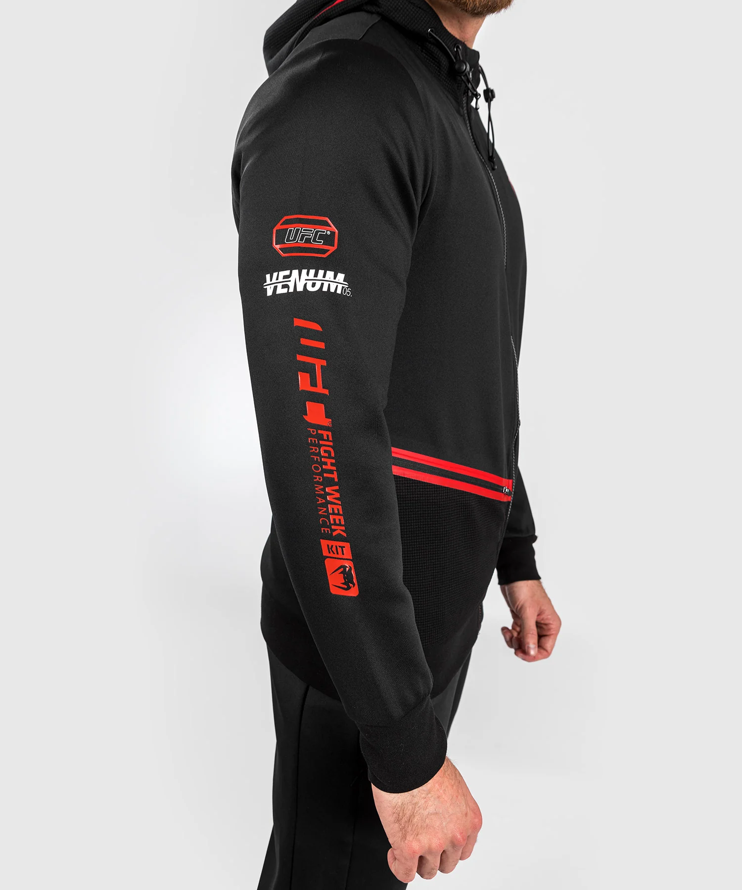 UFC Adrenaline by Venum Fight Week Men's Zip Hoodie - Black