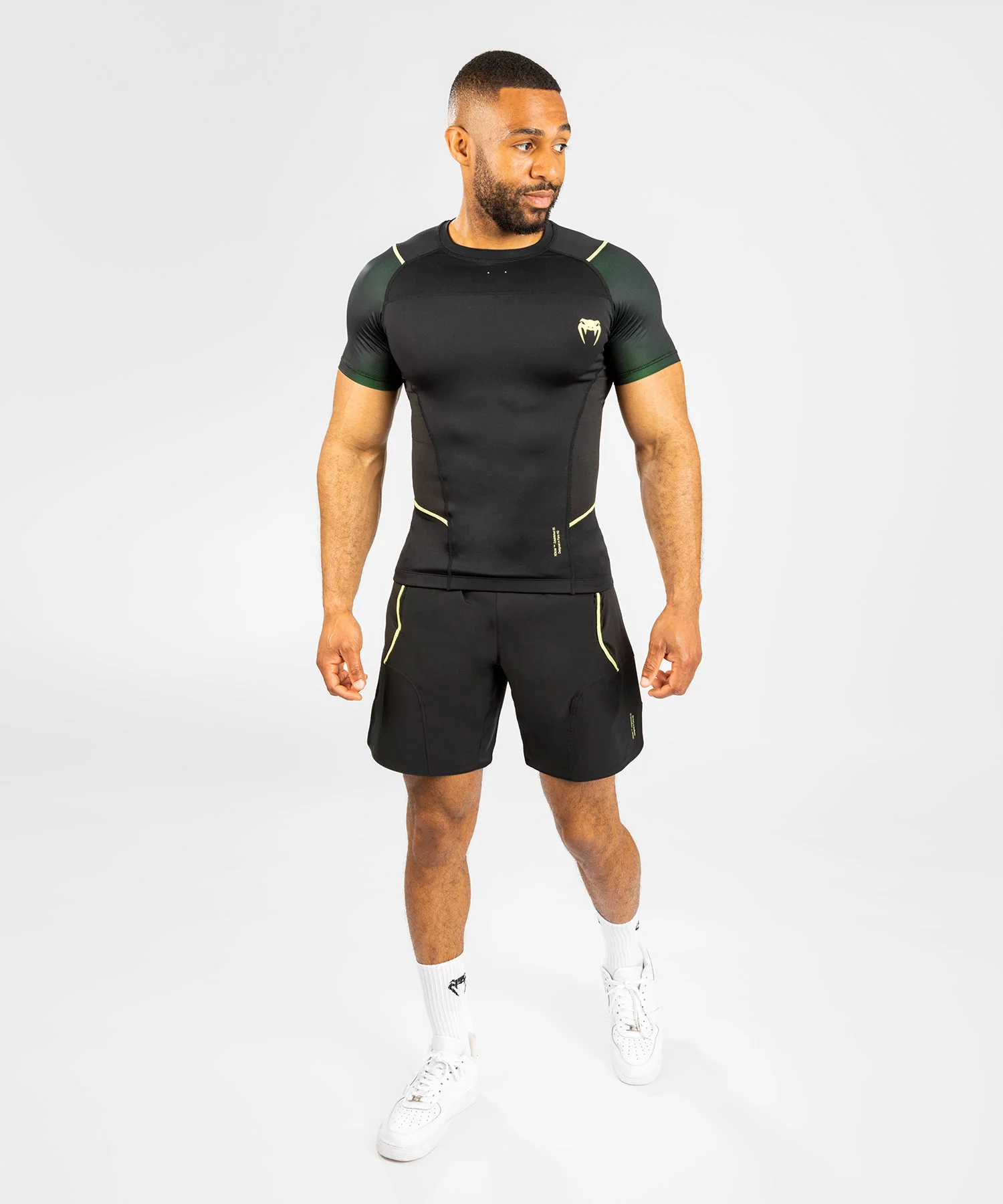 Venum Fusion 2.0 Men's Rashguard - Short Sleeves - Black/Yellow