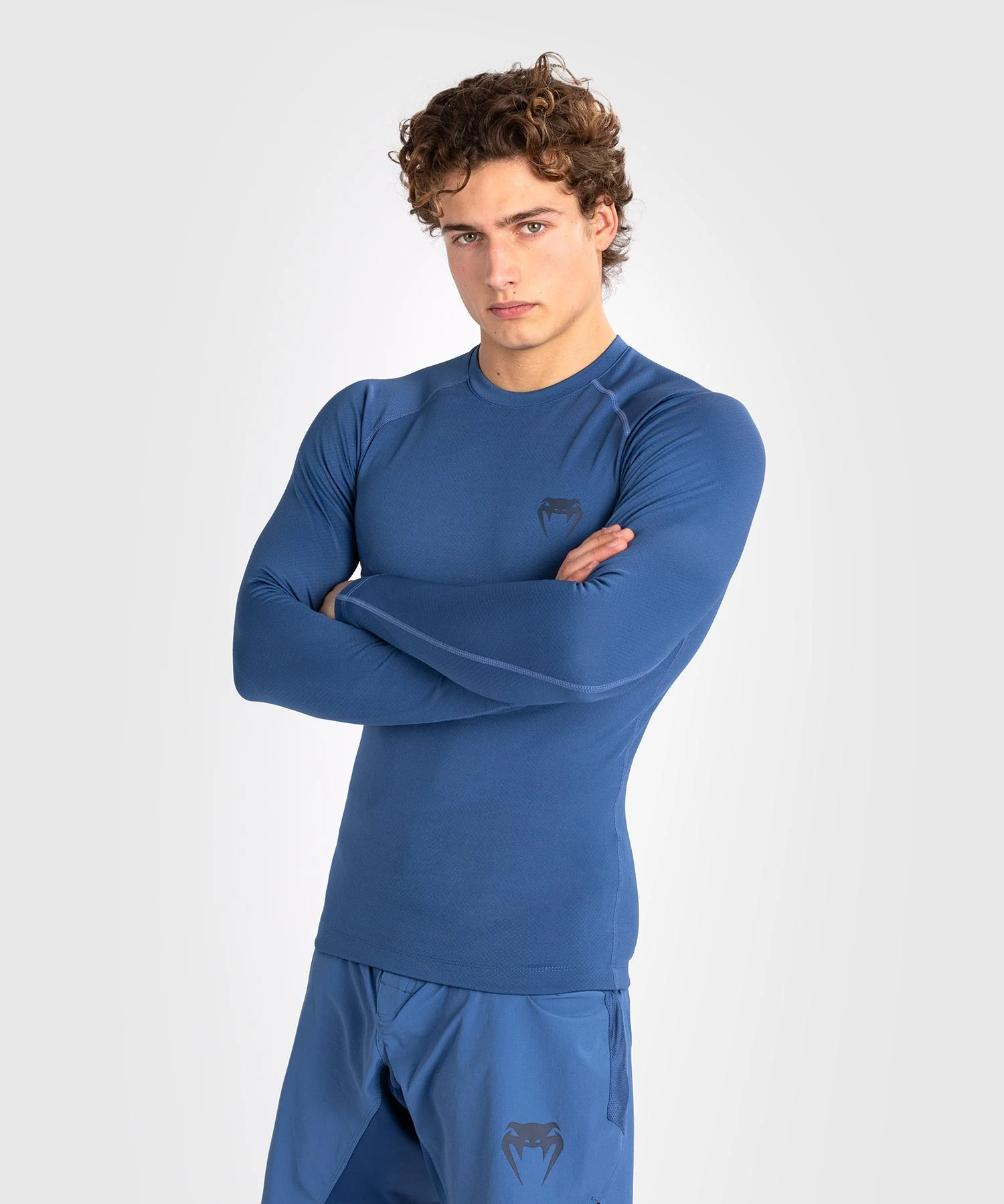 Venum Contender Men's Long Sleeve Rashguard - Blue