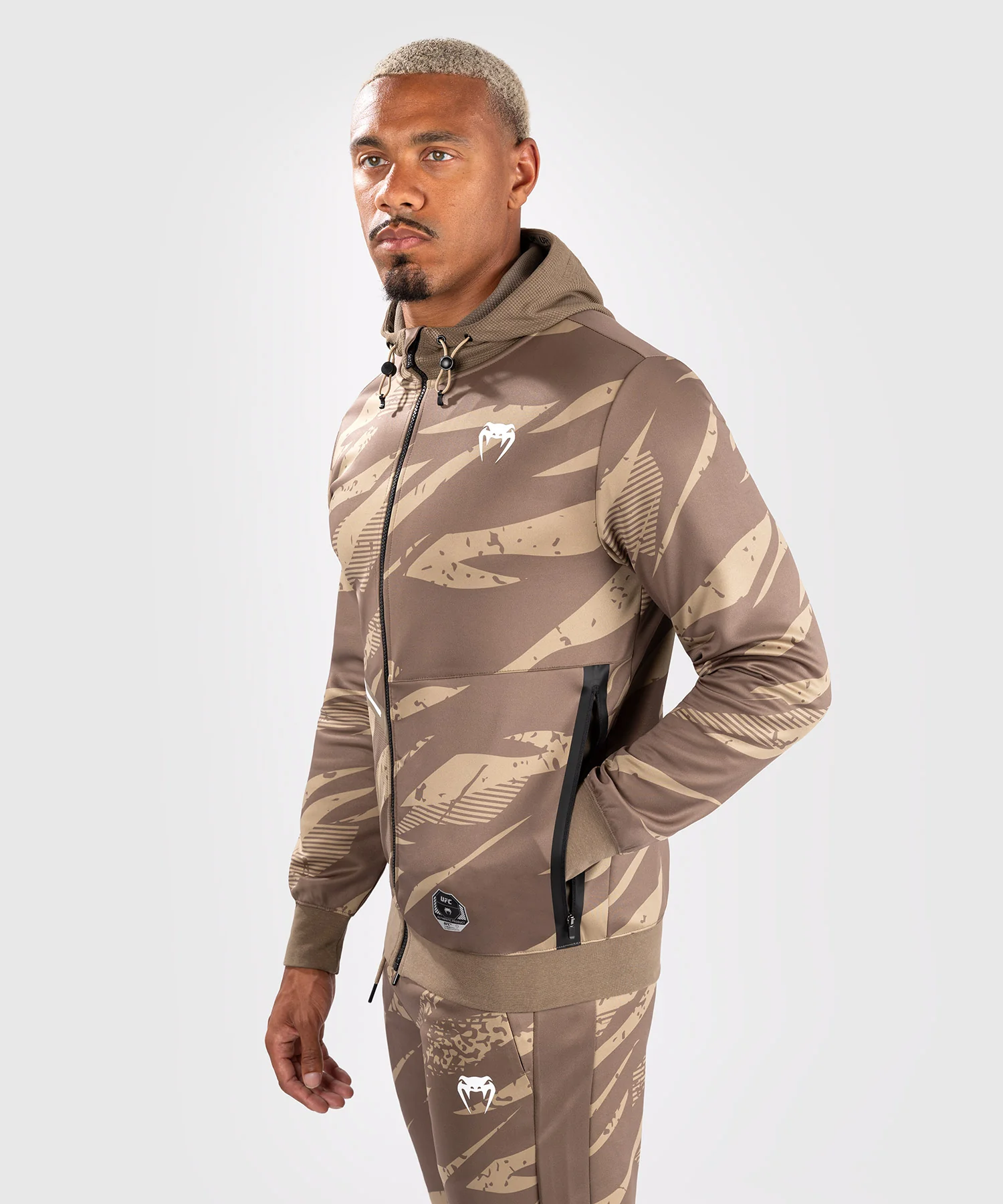 UFC Adrenaline by Venum Fight Week Men's zip Hoodie - Desert Camo