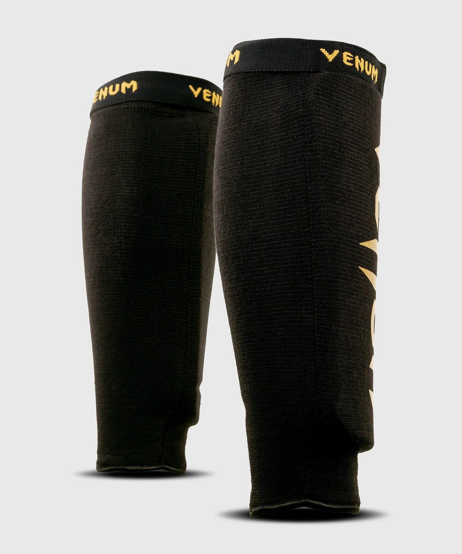 Venum Kontact Shin Guards - without foot - Black/Gold