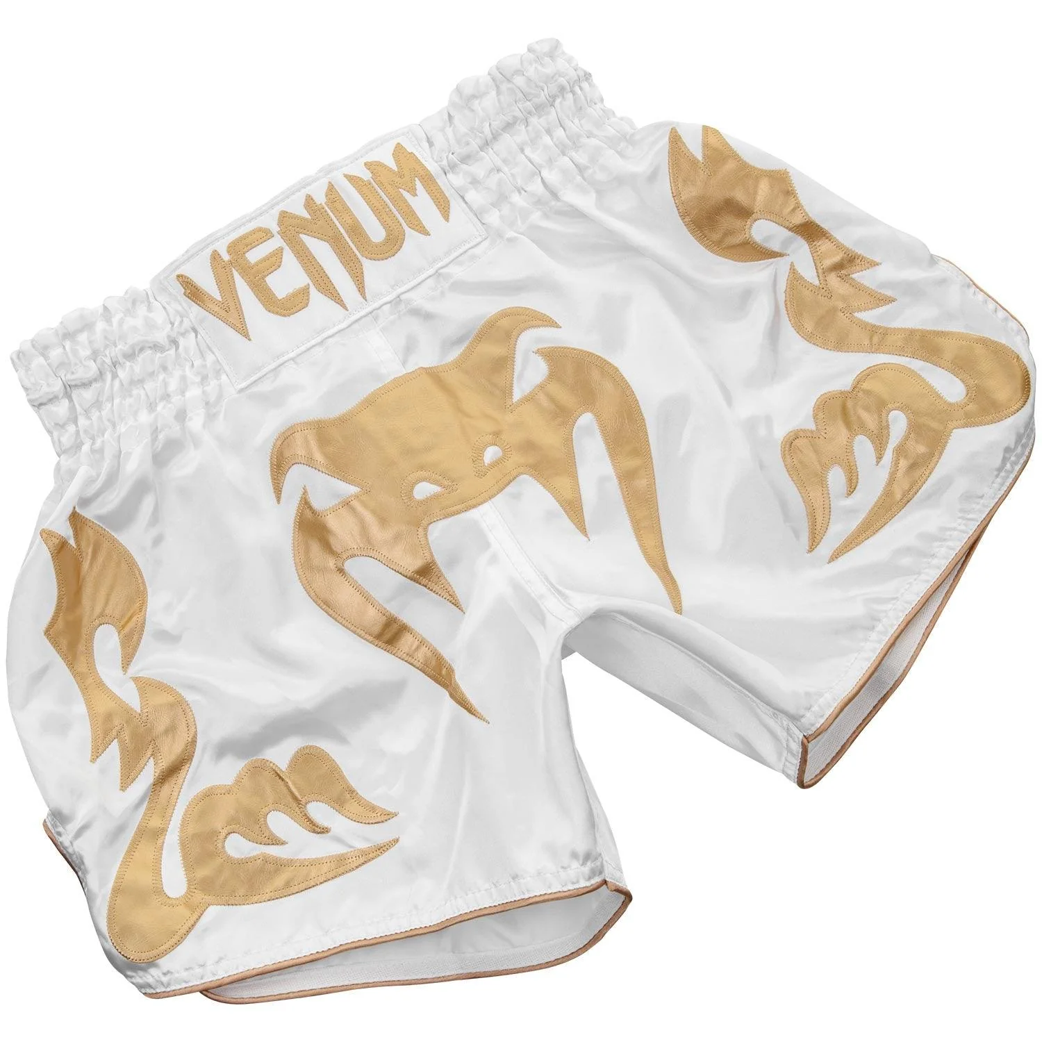 Venum Bangkok Inferno Muay Thai Shorts - White/Gold
