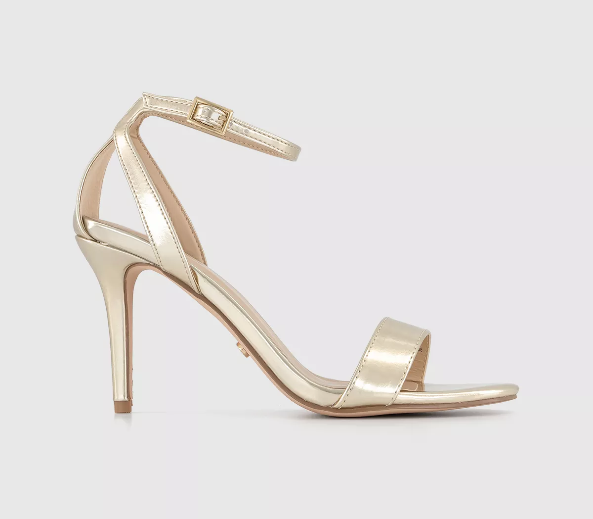 OFFICE Hamilton Cut Out Detail Two Part Sandals Gold