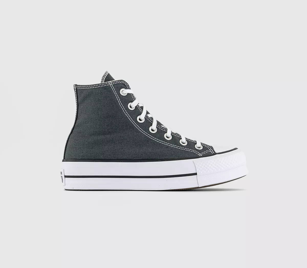 Converse All Star Lift Hi Trainers  Secret Pines White Black