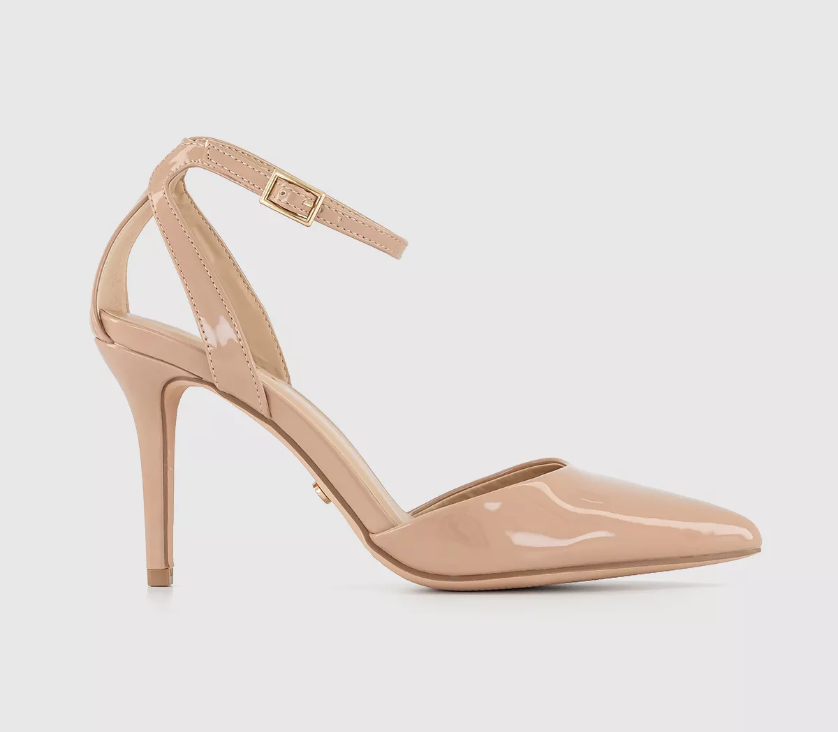 OFFICE Hope Cut Out Detail Two Part Courts Beige Patent