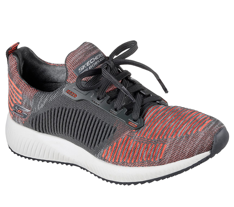 Skechers Women Bobs Squad Charcoal/Orange