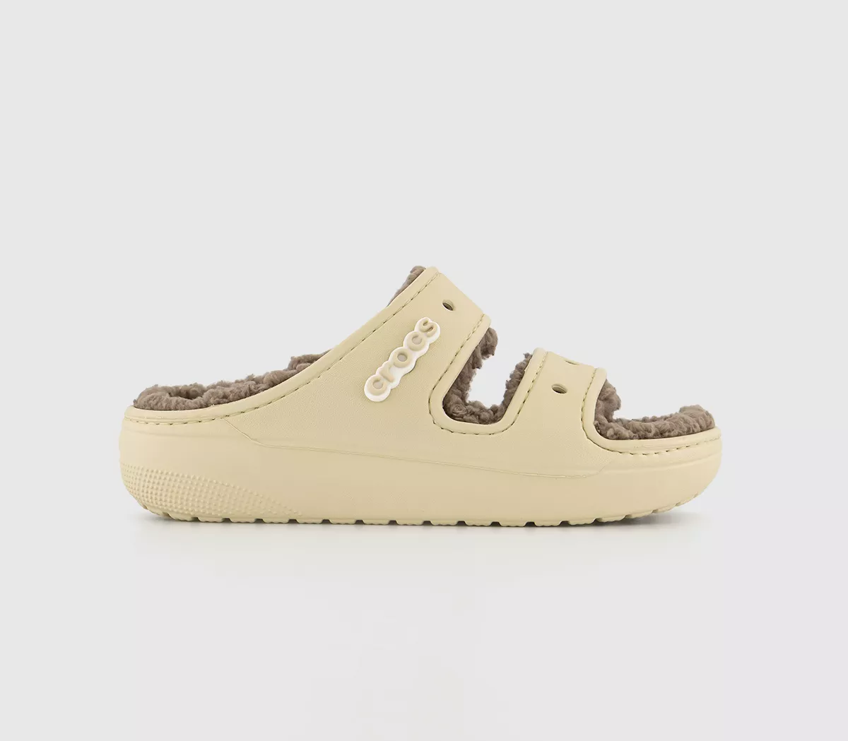 Crocs Classic Cozzzy Sandals Bone Mushroom