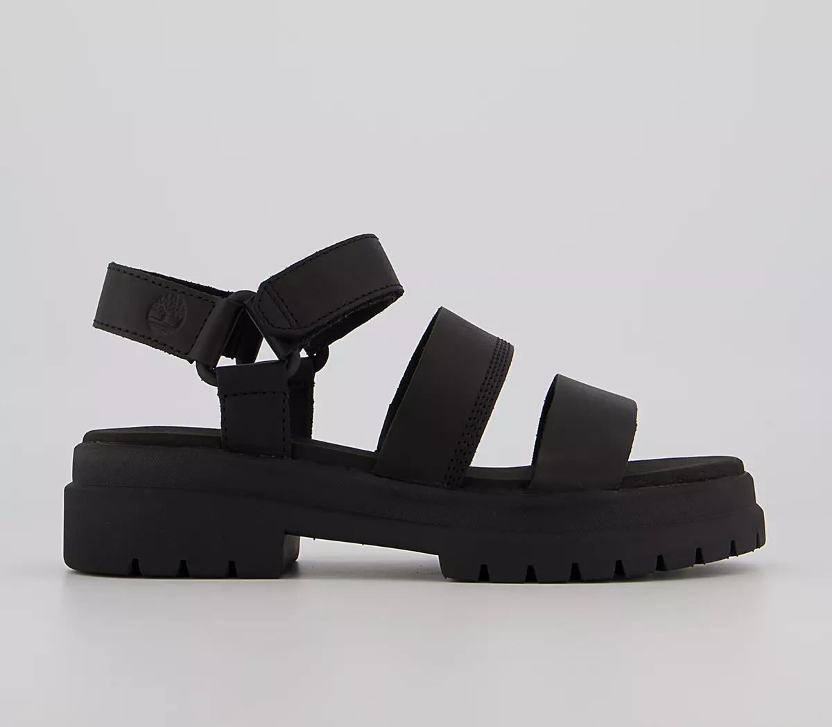 Timberland London Vibe 3 Band Sandals Black Full Grain