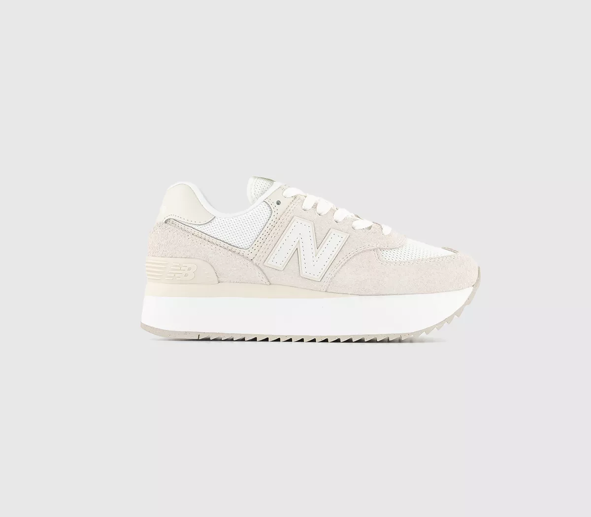 New Balance 574 Platform Trainers  Sea Salt Off White White