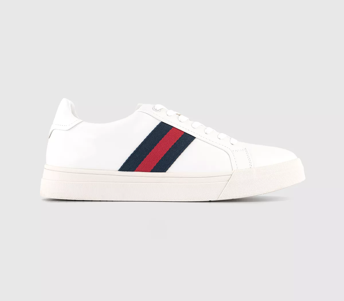 OFFICE College Side Stripe Trainers White
