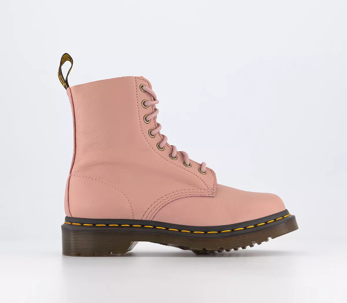Dr. Martens 8 Eyelet Lace Up Boots Peach Beige Virginia