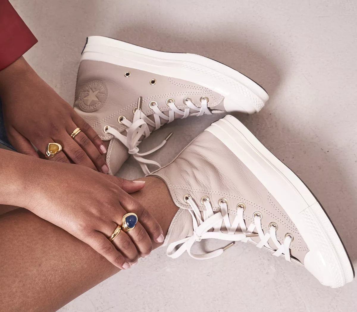 Converse All Star Chuck 70 Hi Trainers  Papyrus Egret Gold