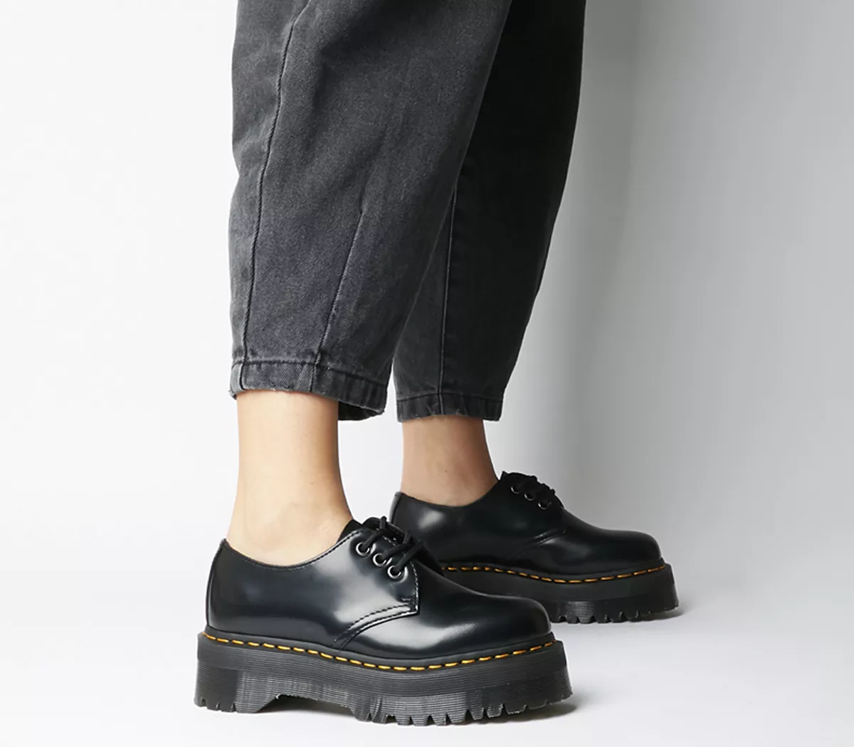 Dr. Martens 1461 Quad Platform 3 Eye Shoes Black