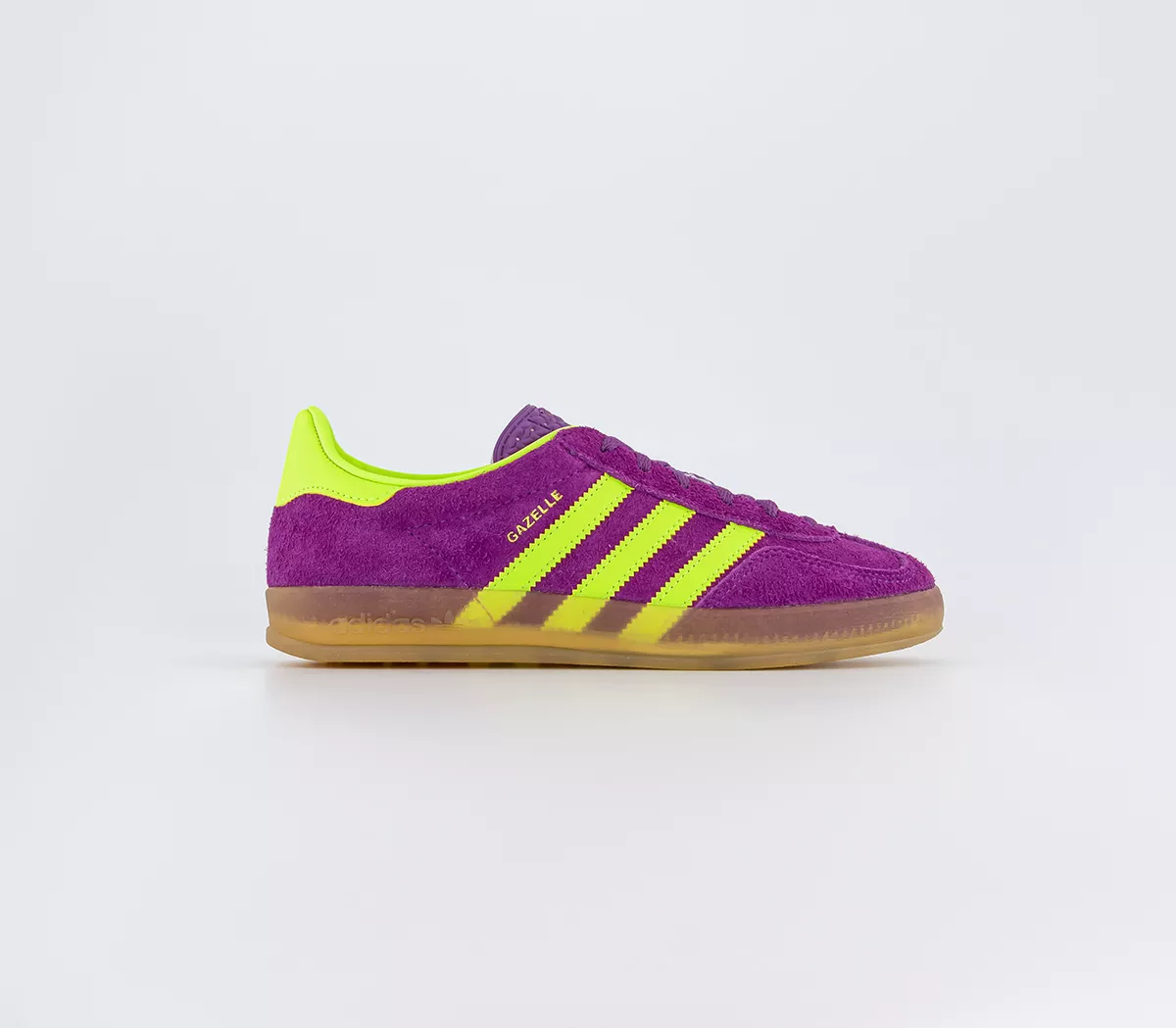adidas Gazelle Indoor Trainers Shock Purple Solar Yellow Gum