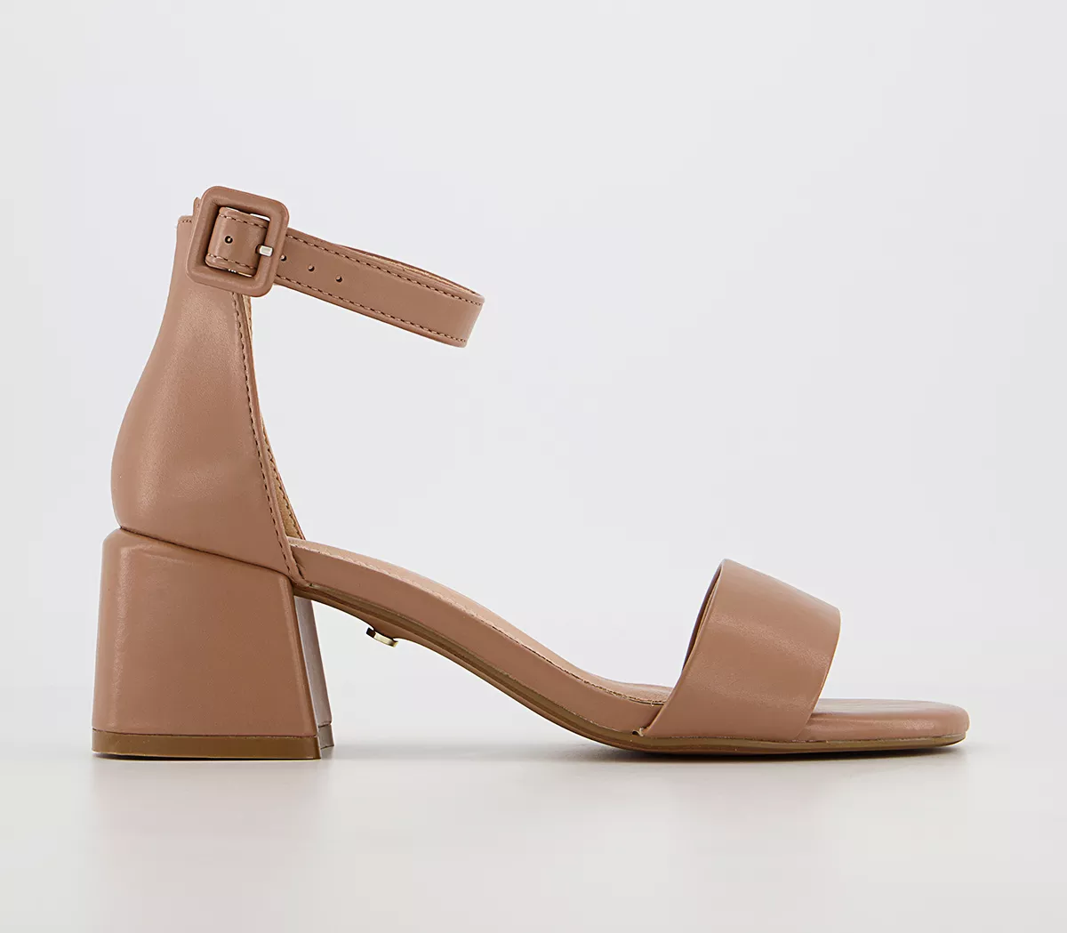 OFFICE Minimum Effort Two Part Low Block Heels Beige