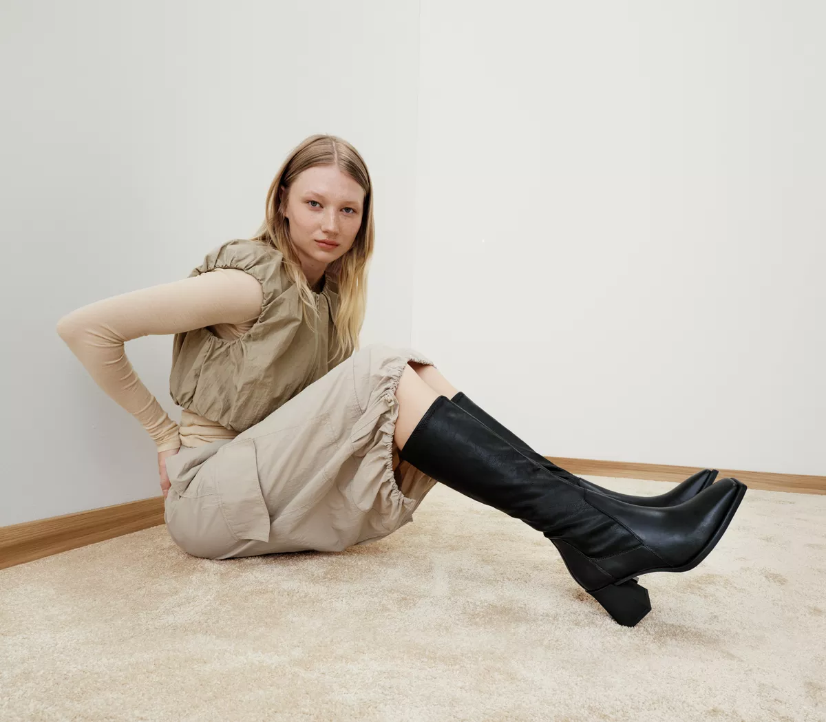 Vagabond Shoemakers Hedda Tall Stretch Boots Black