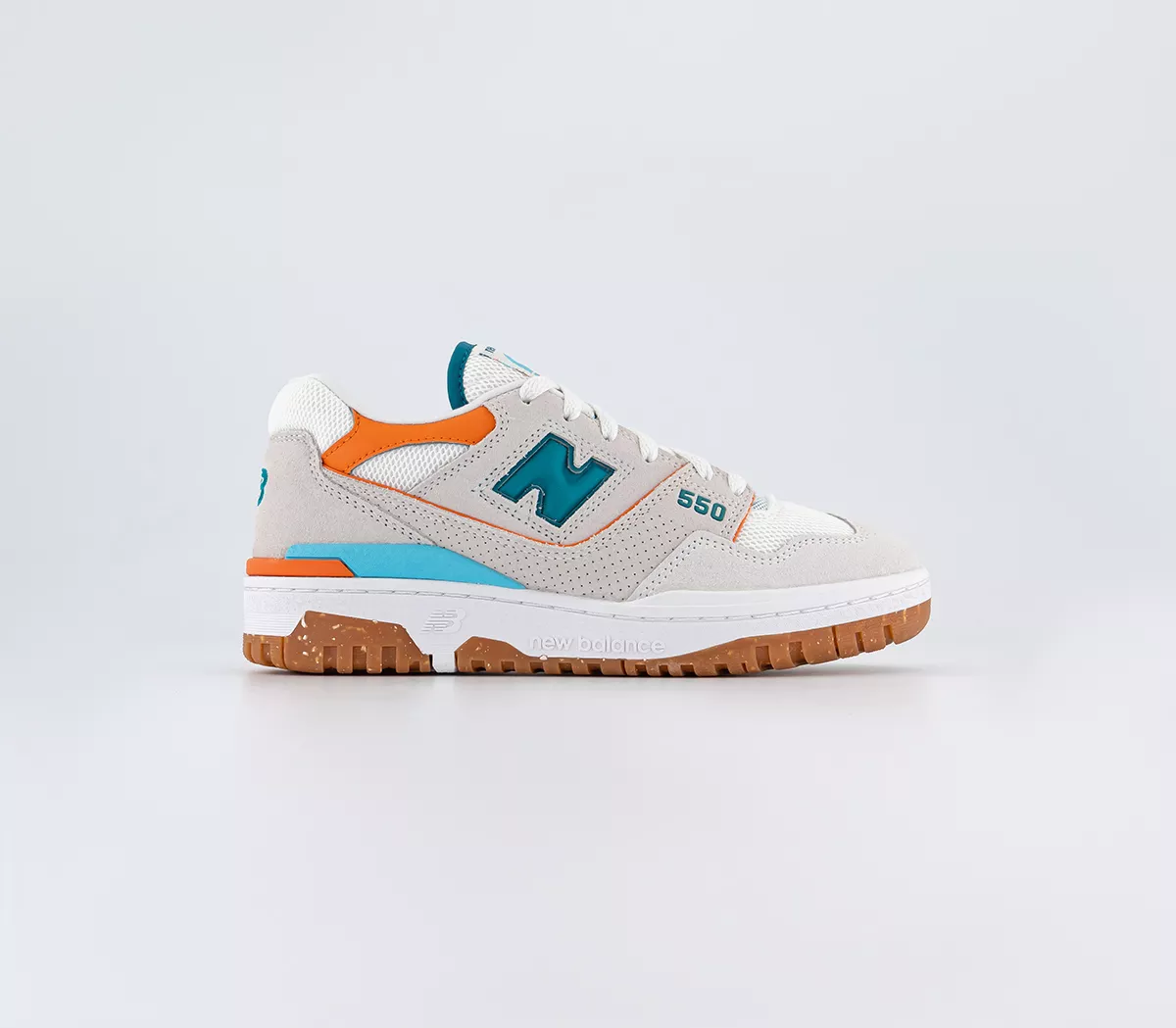 New Balance BB550 Trainers Cream Orange Blue Green Grey Gum