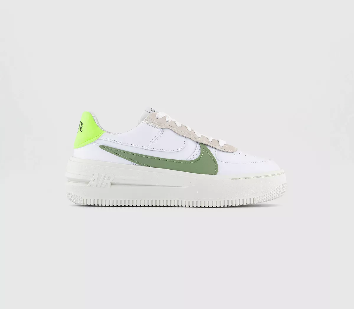 Nike Air Force 1 PLT.AF.ORM Trainers White Oil Green Sail Volt