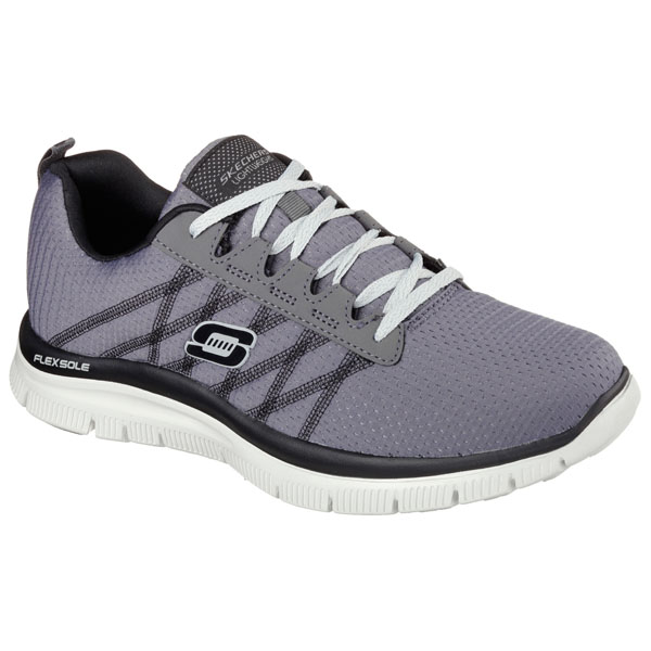 Skechers Men Wide Fit (2E) Shoes - Varsity Club Charcoal