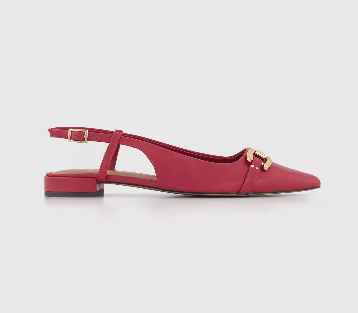 OFFICE Fruity Pointed Trim Sling Backs Red