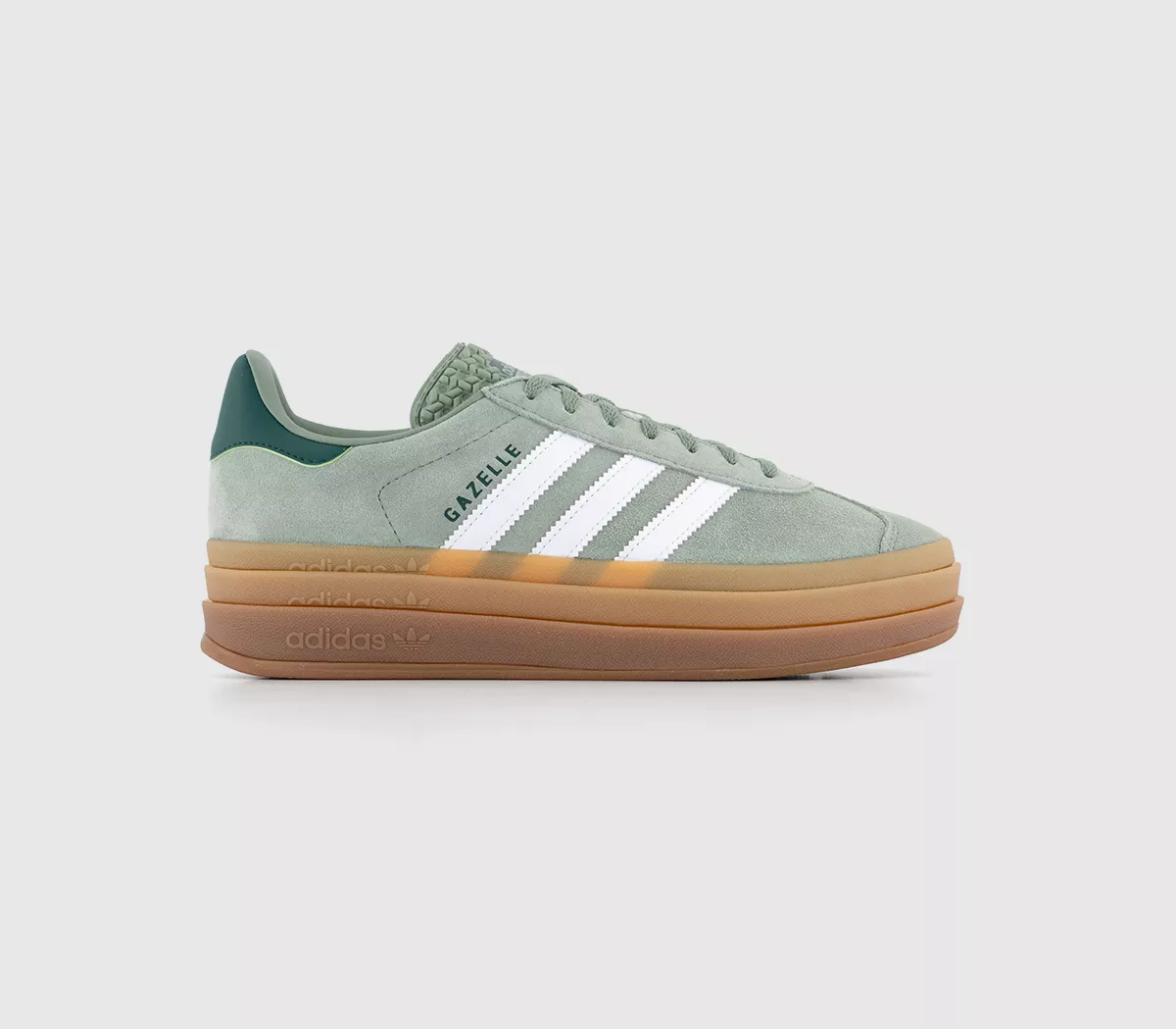 adidas Gazelle Bold W Trainers  Silver Green White Collegiate Green