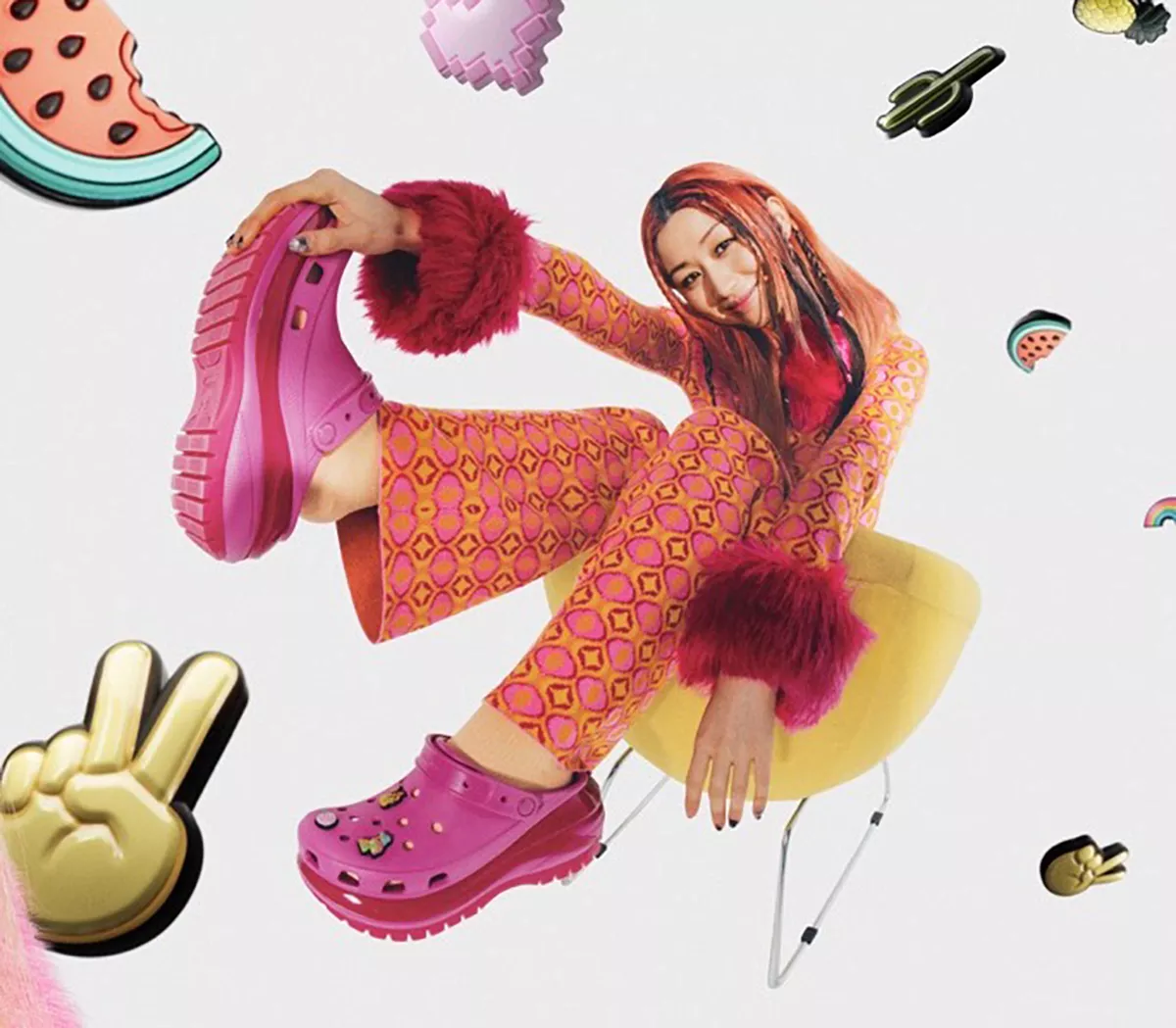 Crocs Classic Mega Crush Clogs Juice