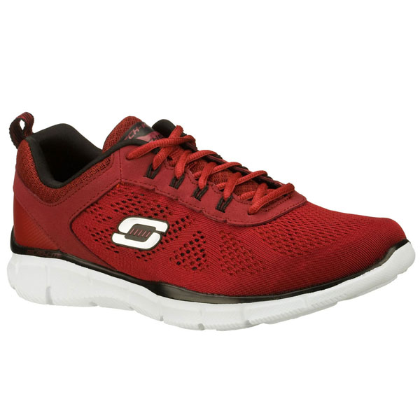 Skechers Men Wide Fit (2E) Shoes - Deal Maker Burgundy