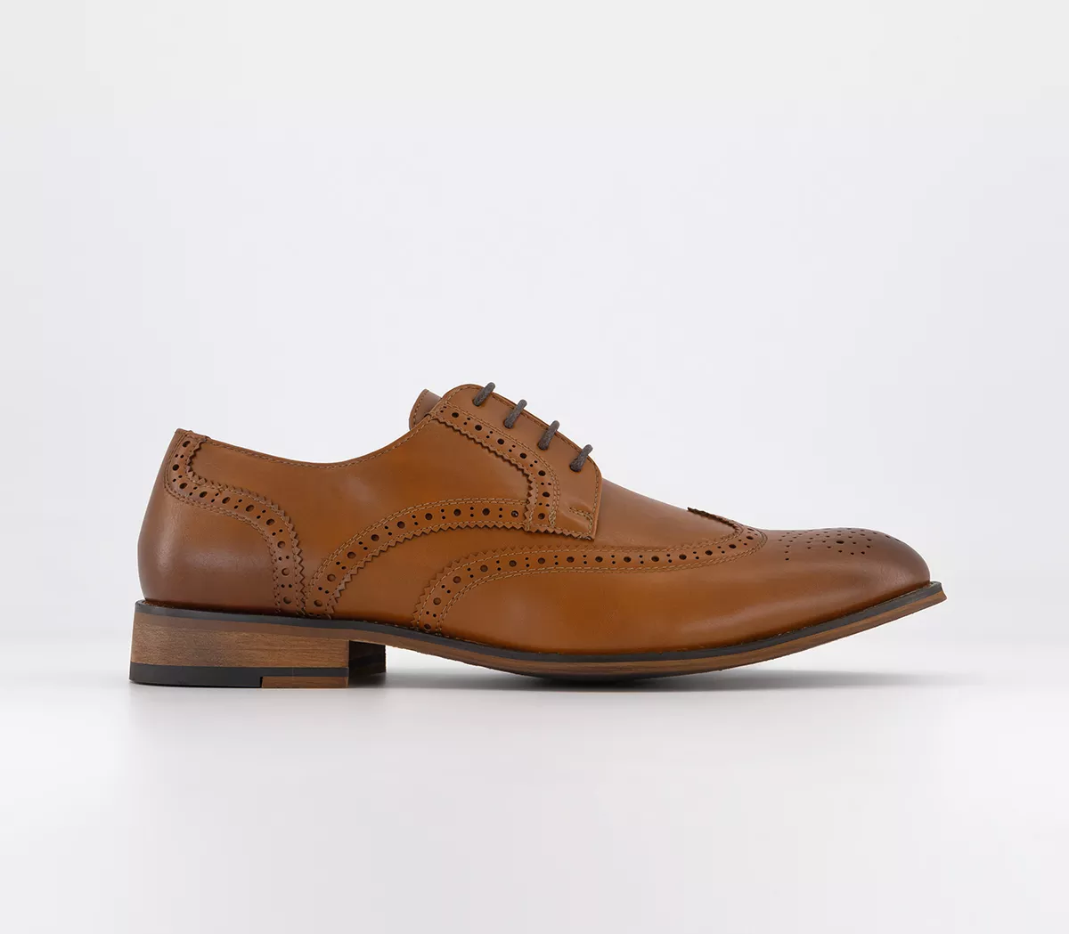 OFFICE Mesquite 4 Eye Wingcap Derby Shoes Tan