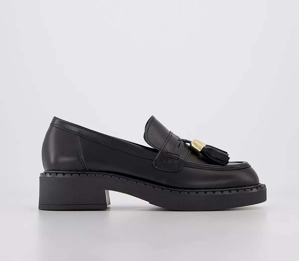 OFFICE Fable Chunky Loafers Black Leather