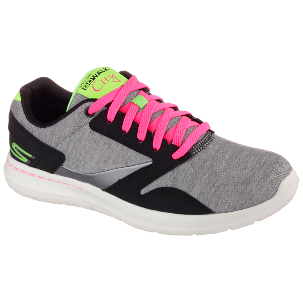 Skechers Women GOwalk City - Uptown Gray/Black