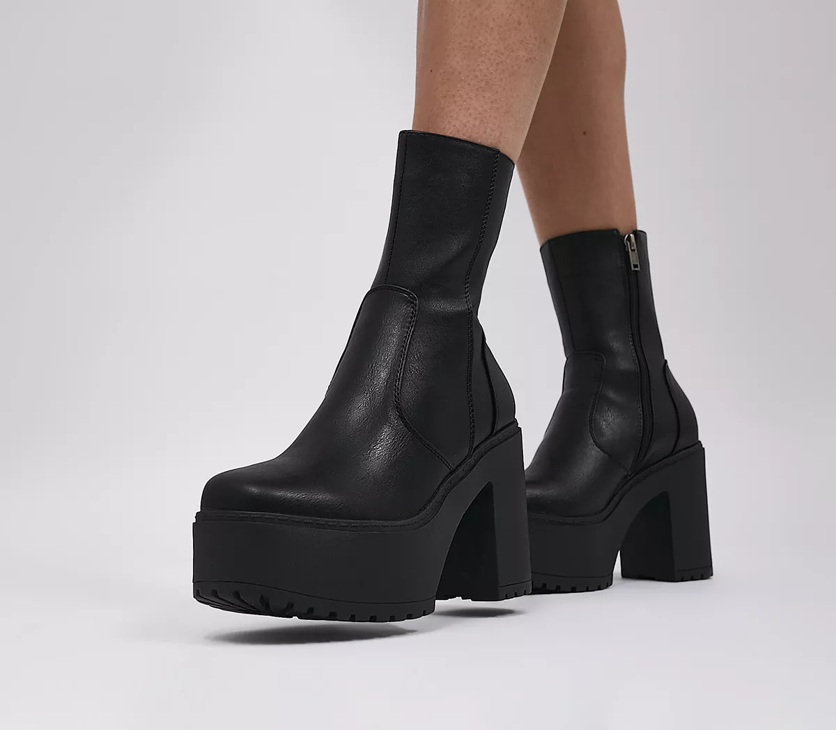 Lamoda Platform Ankle Boots Black