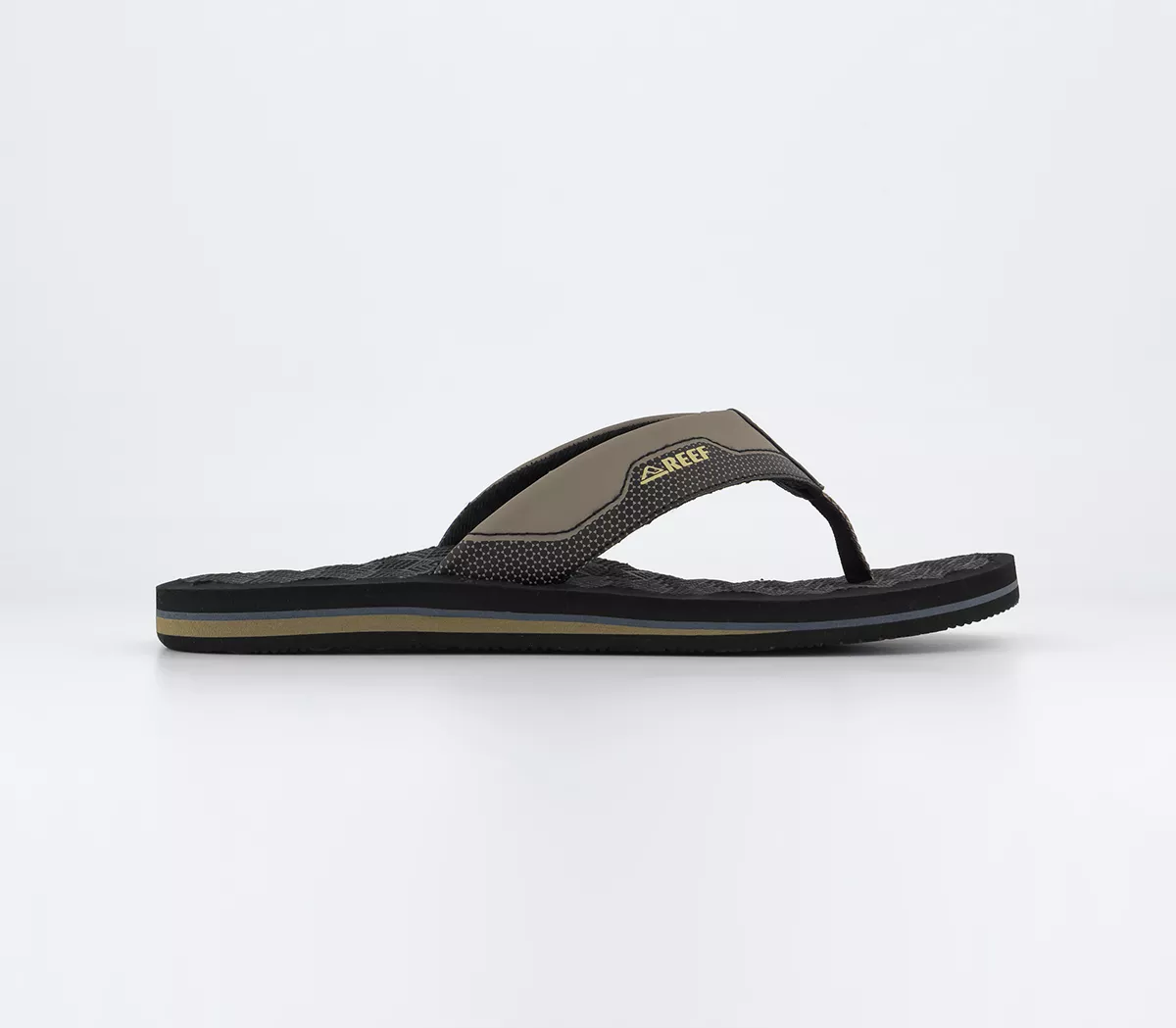 Reef Ripper Toe Thong Sandals  Black Tan