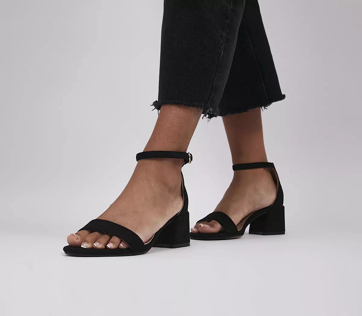 OFFICE Wide Fit My Way Two Part Sandals Black