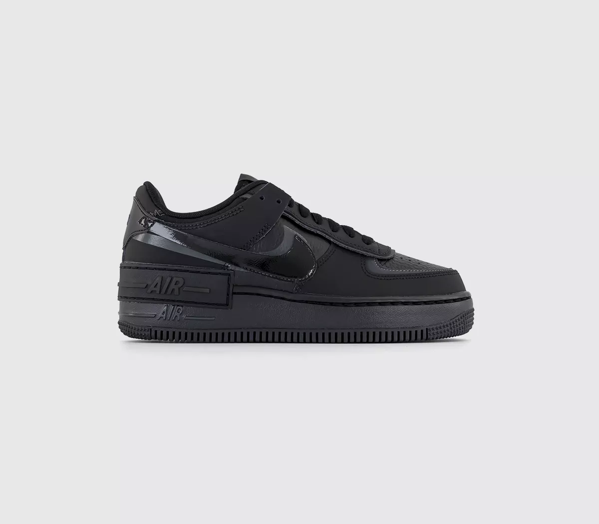 Nike Air Force 1 Shadow Trainers Black Black Anthracite Velvet Brown