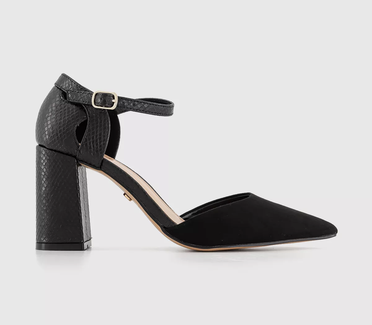 OFFICE Hasty Two Part Block Heels Black