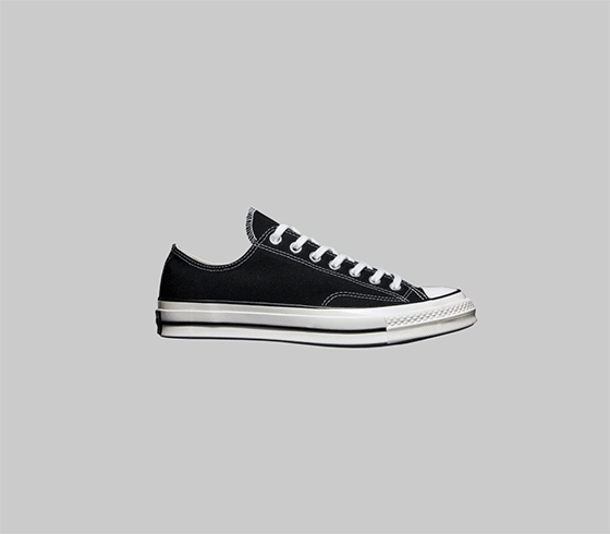 Converse Run Star Hike Ox Platform Trainers Black White