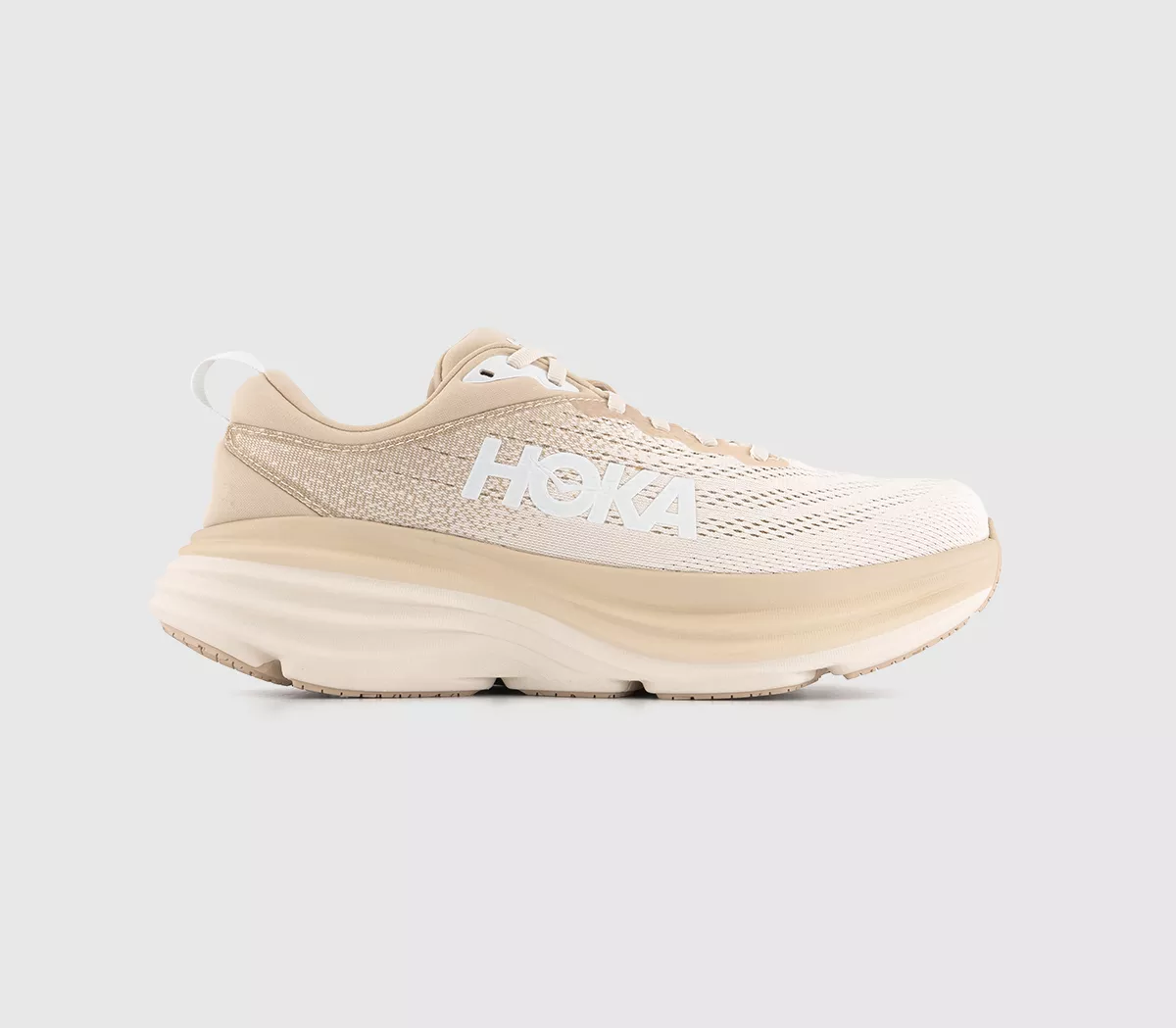 HOKA Bondi 8 Trainers  Shifting Sand Eggnog